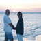 Lynnette and Jim on Pensacola Beach at sunset.