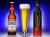 Budweiser's new retro aluminum bottles.