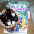 My favorite aromatherapy book and my bottles of Essential Oils.