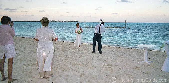 Our beach wedding location in the Bahamas
