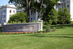 Belmont University sign on campus.