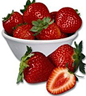 Big bowl of strawberries.