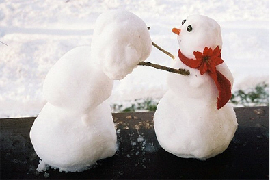 Make a snow man Snow people reproduction is SFW