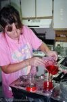 Making candle from scratch in my apartment while wearing my favorite pink OP T-shirt..