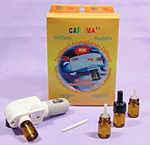 Car aromatherapy diffuser with bottles.