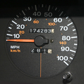 Speedometer in the 1994 Jeep Grand Cherokee.