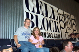 Neil and Abby sitting in Cell Block 303.