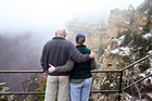 Lynnette and Jim make a quick stop by the Grand Canyon -- this is the 'Chevy Chase Grand Canyon shot'.