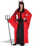 Plus-size costumes are available in a variety of themes, including this 'devil princess'.