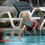 You can tell... this little guy has watched a lot of Greg Luganis diving videos!