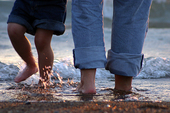 Feet splashing in the water. Whose feet?... Read on!