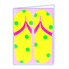 Blank flip flop notecards.