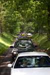 Example of the very busy Gatlinburg mountain roads... This was the line of traffic coasting through Cades Cove.