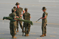 Female Marine recruits getting their orders.