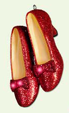 Hallmark ornament... Dorothy's red ruby slippers ornament.