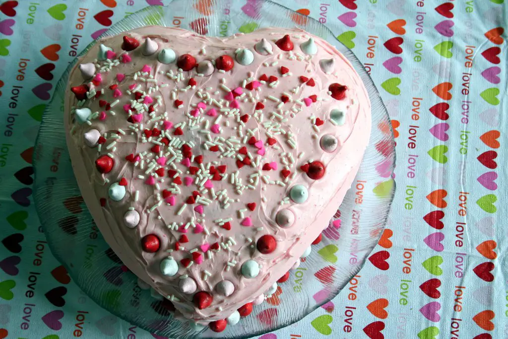 a heart-shaped cake pan.