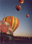 A hot air balloon somewhere near Lubbock, Texas.