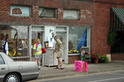 Vendors were eager to score a prime piece of land along Highway 127. This one took advantage of an old abandoned building downtown.