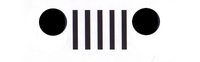A Jeep grille template for carving a pumpkin with a Jeep Wrangler grille.