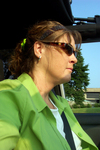 Lynnette searching for the solution to Jeep hair...