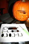 Jeep stencil and Halloween pumpkin.