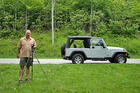 Jim setting up the tripod for the best photographs.