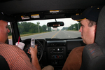 THIS PHOTO WAS NOT STAGED! Jim, a.k.a. 'the king of multitasking' is talking on a cell phone... WHILE drinking a Smoothie... WHILE talking to his friend in the passenger seat... WHILE driving!