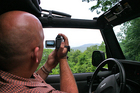 Jim video blogging the beautiful scenery and things to do 'off the beaten path'.