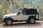 Lynnette enjoying the convertible top with the Sunrider open.
