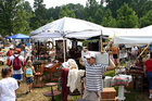 Everywhere you looked... a mega yard sale with hundreds of people!