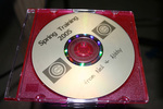 A photo CD with the label imprinted directly on the CD.