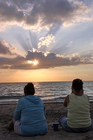 Sunset over Lake Michigan.