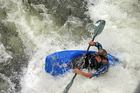 A playboater at Hell's Hole on the lower Ocoee River.