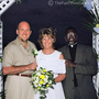 Posing with our marriage certificate.
