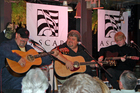Tony Mullins, Craig Wiseman, and Bobby Terry - songwriters at Puckett's Grocery in Leiper's Fork, Tennessee.