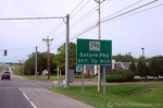 Saturn Parkway sign in Spring Hill, Tennessee.