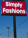 Simply Fashions tall sign... A mistake, or not?