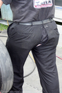 'Ooops, I ripped by britches. Wait... I've got some GREEN tape!'