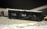 Tuesday, September 11, 2006 desktop callendar covered with debris. This picture was sent to me in an e-mail back in 2001.