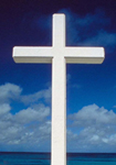 A white cross.