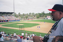 Jim enjoying the Spring Training baseball games