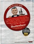 Budweiser beer retro advertisement.