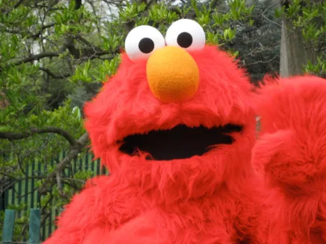 Elmo from Sesame Street - one of the most popular old PBS kids TV shows. 