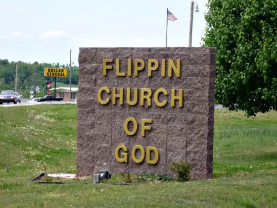 funny church sign - flippin church of christ