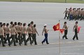 Women marching in the Marine graduation ceremony.