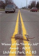 This funny roadkill photo has made its way around the Internet a few times.