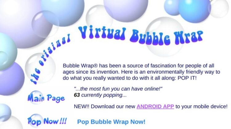 Virtual bubblewrap best sale